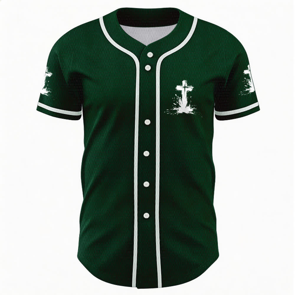 Christianartworkshop Tous les super-héros ne portent pas de cape. Maillot de baseball unisexe Cross - image 44