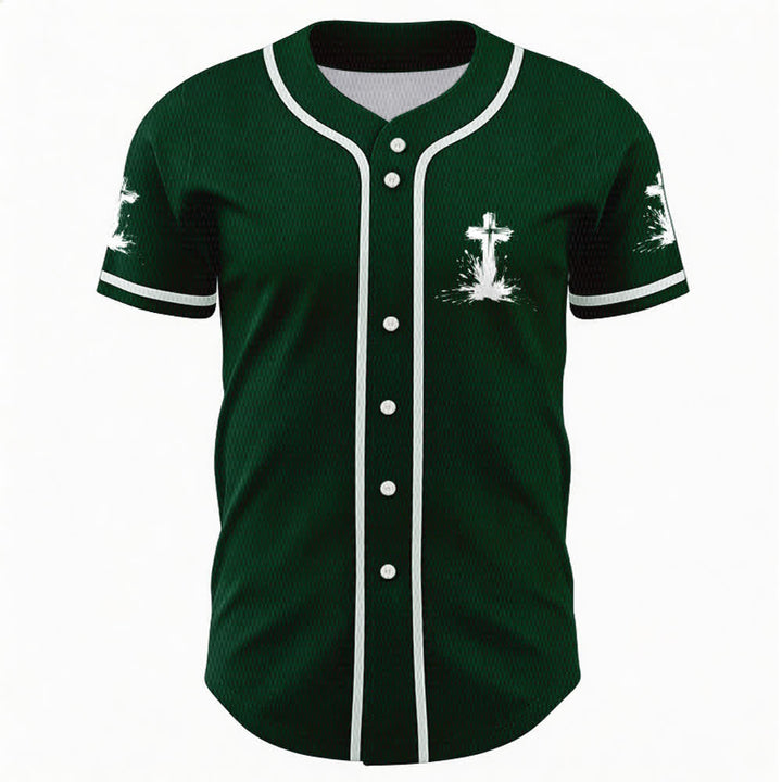 Christianartworkshop Tous les super-héros ne portent pas de cape. Maillot de baseball unisexe Cross - image 44