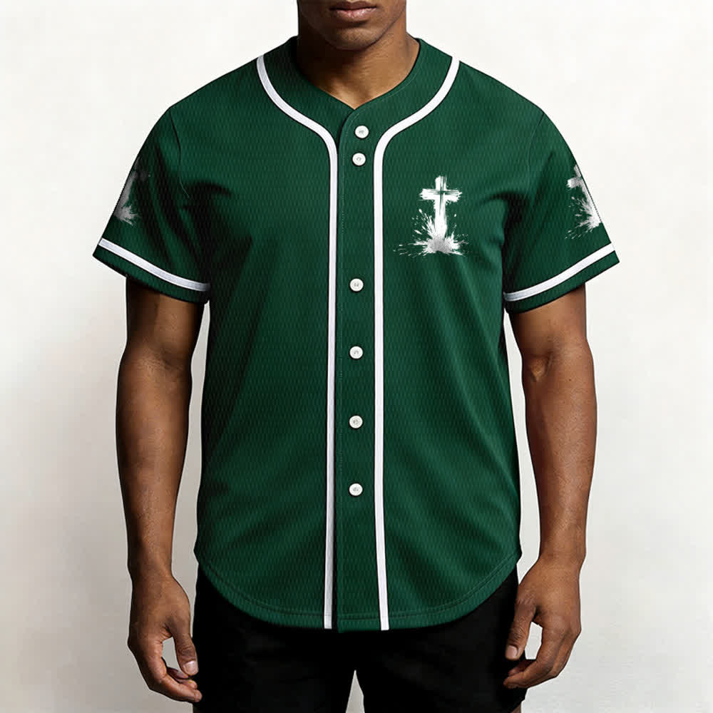 Christianartworkshop Tous les super-héros ne portent pas de cape. Maillot de baseball unisexe Cross - image 46