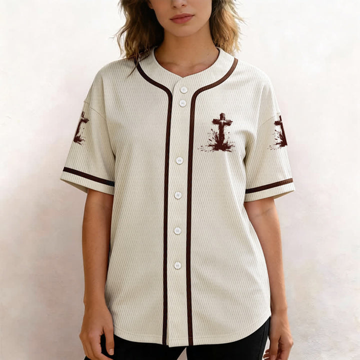 Christianartworkshop Tous les super-héros ne portent pas de cape. Maillot de baseball unisexe Cross - image 53