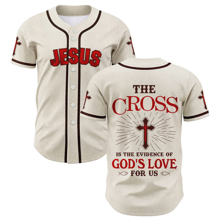 Christianartworkshop Maillot de baseball unisexe La croix est la preuve de l'amour de Dieu - Abricot - 5XL - image 0