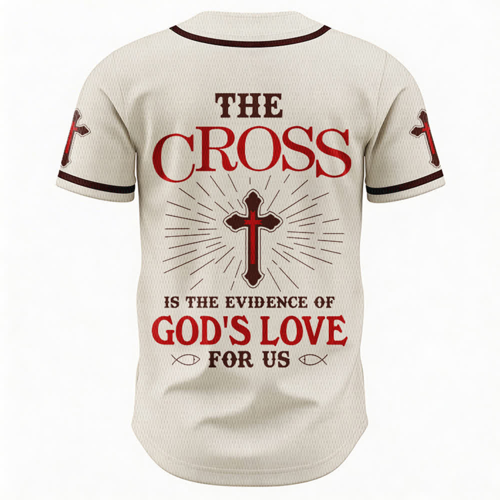 Christianartworkshop Maillot de baseball unisexe La croix est la preuve de l'amour de Dieu - image 1