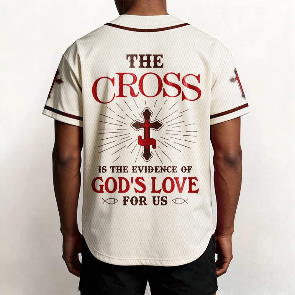 Christianartworkshop Maillot de baseball unisexe La croix est la preuve de l'amour de Dieu - image 3