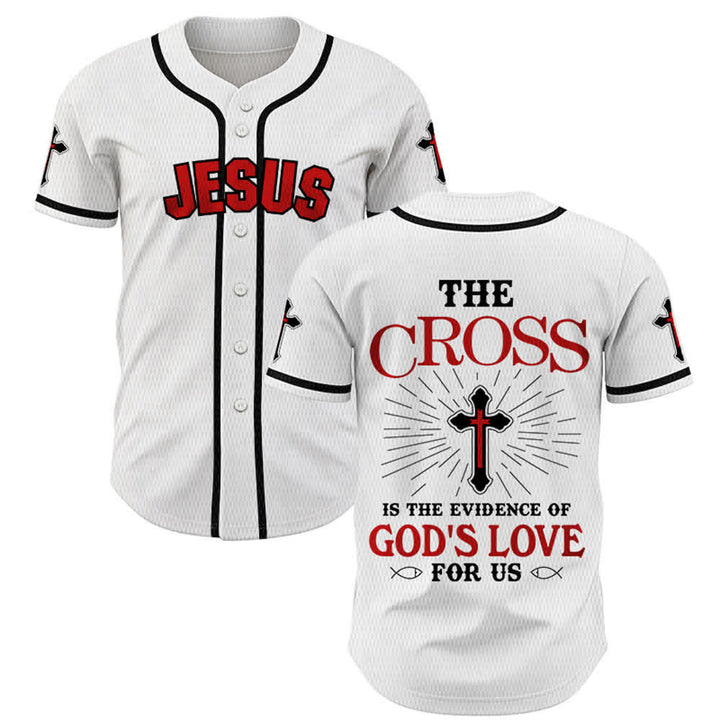 Christianartworkshop Maillot de baseball unisexe La croix est la preuve de l'amour de Dieu - Blanc - 5XL - image 7