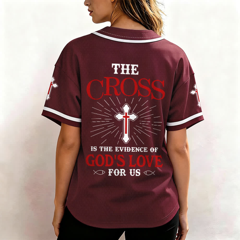 Christianartworkshop Maillot de baseball unisexe La croix est la preuve de l'amour de Dieu - image 24