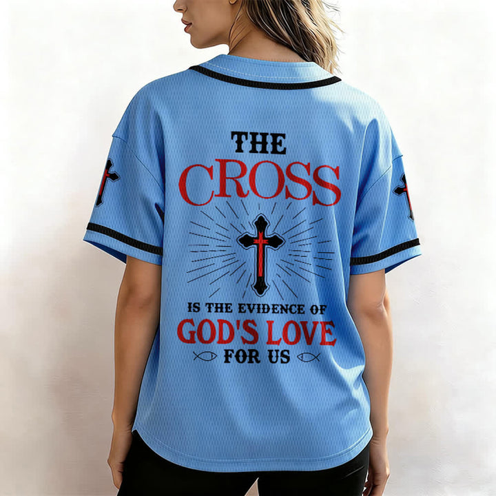 Christianartworkshop Maillot de baseball unisexe La croix est la preuve de l'amour de Dieu - image 33