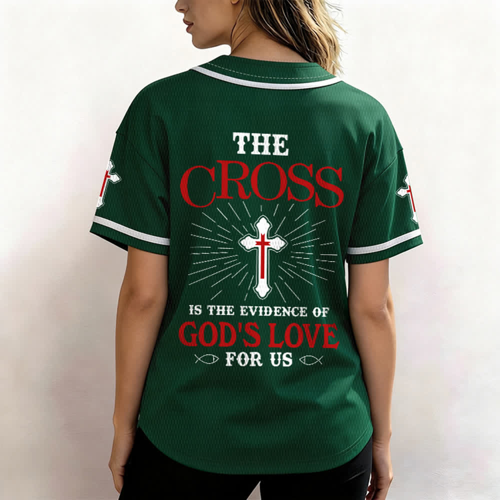 Christianartworkshop Maillot de baseball unisexe La croix est la preuve de l'amour de Dieu - image 47