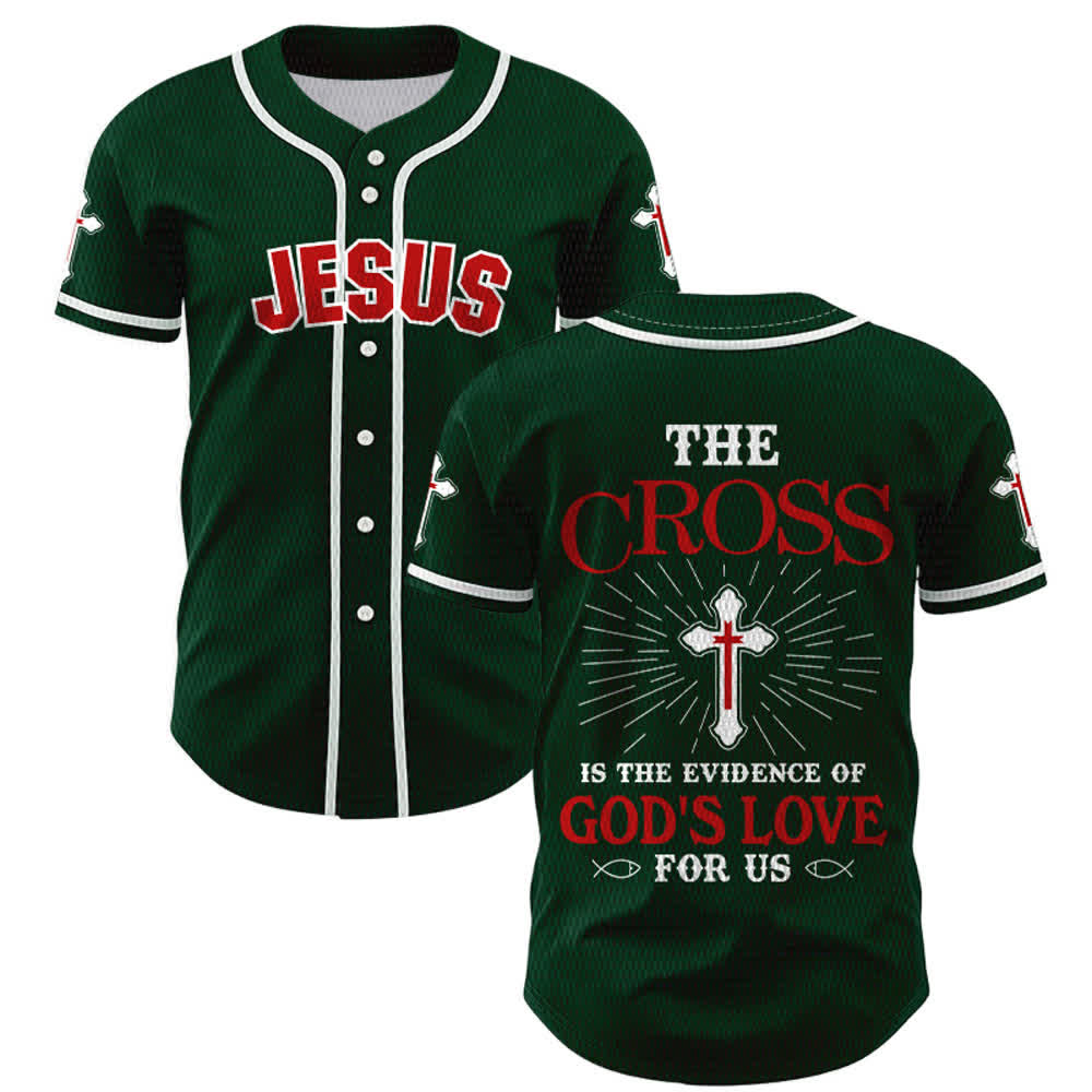 Christianartworkshop Maillot de baseball unisexe La croix est la preuve de l'amour de Dieu - Vert - 5XL - image 42