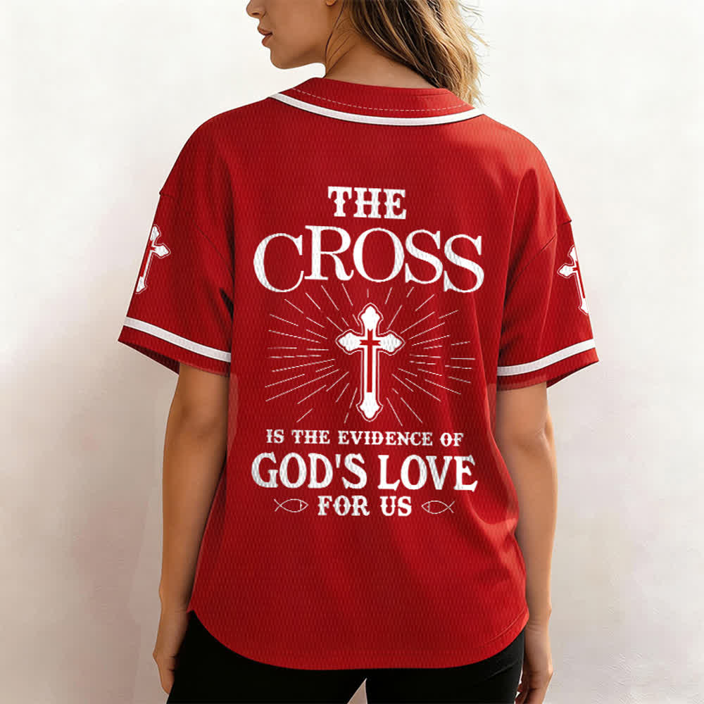 Christianartworkshop Maillot de baseball unisexe La croix est la preuve de l'amour de Dieu - image 52