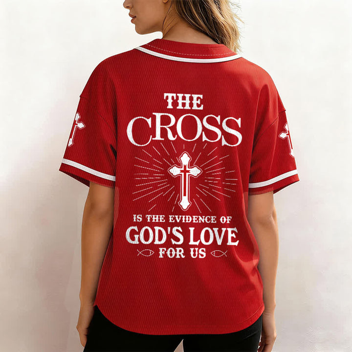 Christianartworkshop Maillot de baseball unisexe La croix est la preuve de l'amour de Dieu - image 52