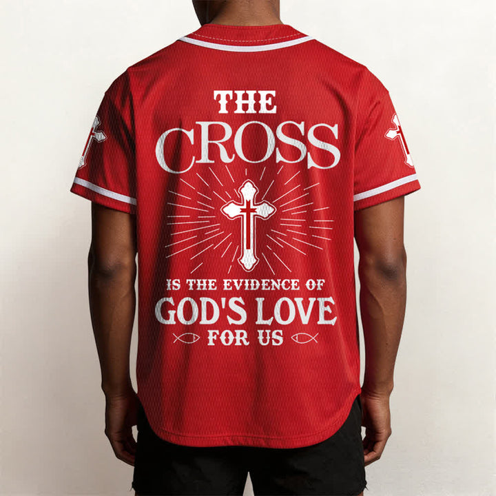 Christianartworkshop Maillot de baseball unisexe La croix est la preuve de l'amour de Dieu - image 54