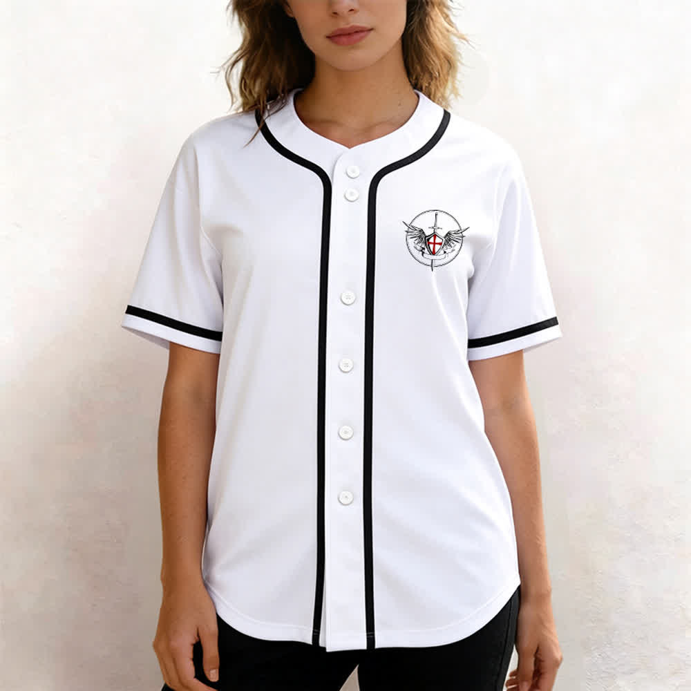 Christianartworkshop Maillot de baseball unisexe Saint Michel Archange Défendez-nous - image 6