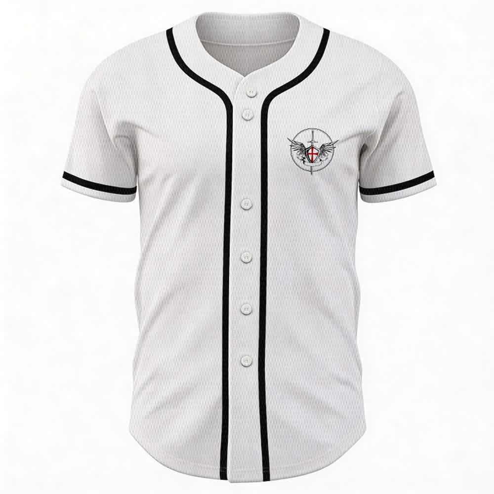 Christianartworkshop Maillot de baseball unisexe Saint Michel Archange Défendez-nous - image 2