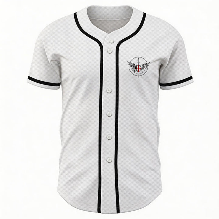Christianartworkshop Maillot de baseball unisexe Saint Michel Archange Défendez-nous - image 2