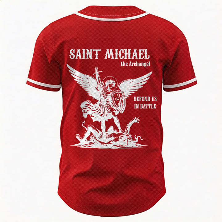 Christianartworkshop Maillot de baseball unisexe Saint Michel Archange Défendez-nous - image 15