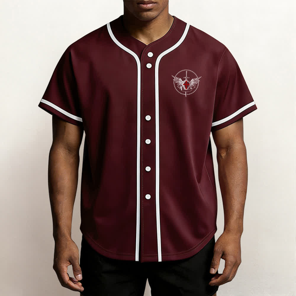 Christianartworkshop Maillot de baseball unisexe Saint Michel Archange Défendez-nous - image 27