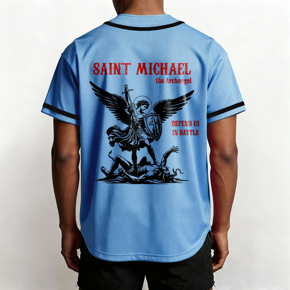 Christianartworkshop Maillot de baseball unisexe Saint Michel Archange Défendez-nous - image 31