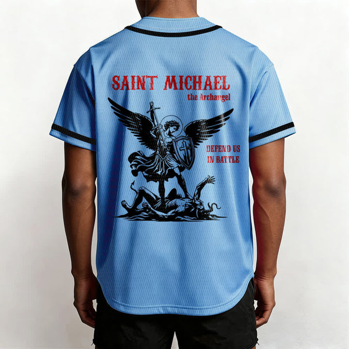 Christianartworkshop Maillot de baseball unisexe Saint Michel Archange Défendez-nous - image 31