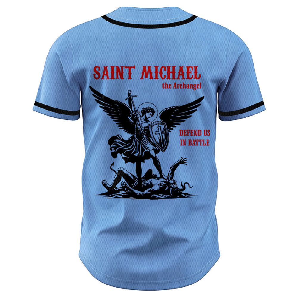 Christianartworkshop Maillot de baseball unisexe Saint Michel Archange Défendez-nous - image 29