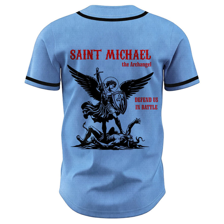 Christianartworkshop Maillot de baseball unisexe Saint Michel Archange Défendez-nous - image 29