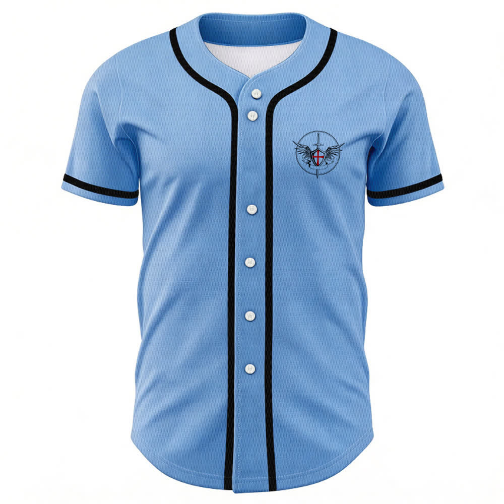 Christianartworkshop Maillot de baseball unisexe Saint Michel Archange Défendez-nous - image 30