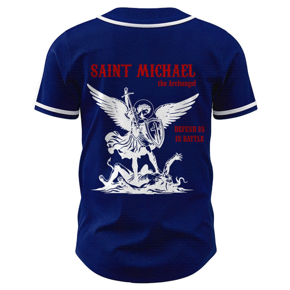 Christianartworkshop Maillot de baseball unisexe Saint Michel Archange Défendez-nous - image 36