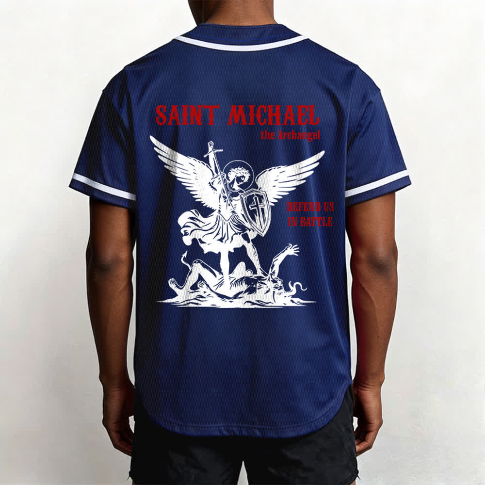 Christianartworkshop Maillot de baseball unisexe Saint Michel Archange Défendez-nous - image 40