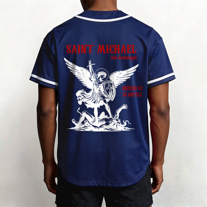 Christianartworkshop Maillot de baseball unisexe Saint Michel Archange Défendez-nous - image 40