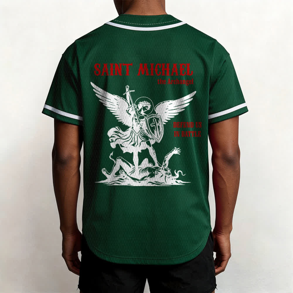 Christianartworkshop Maillot de baseball unisexe Saint Michel Archange Défendez-nous - image 46