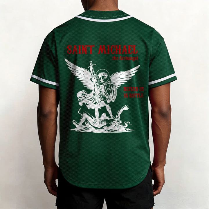 Christianartworkshop Maillot de baseball unisexe Saint Michel Archange Défendez-nous - image 46