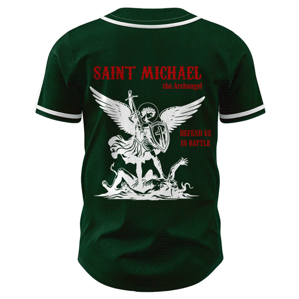 Christianartworkshop Maillot de baseball unisexe Saint Michel Archange Défendez-nous - image 43