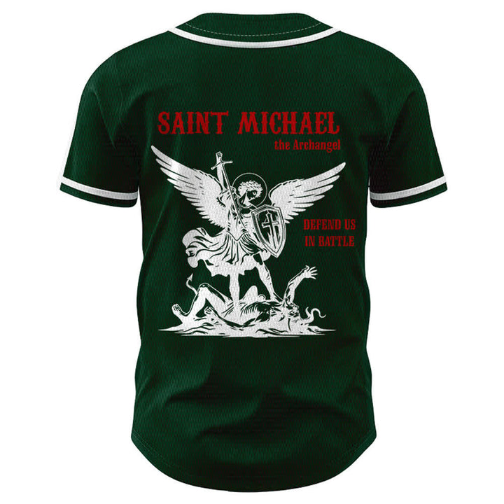 Christianartworkshop Maillot de baseball unisexe Saint Michel Archange Défendez-nous - image 43