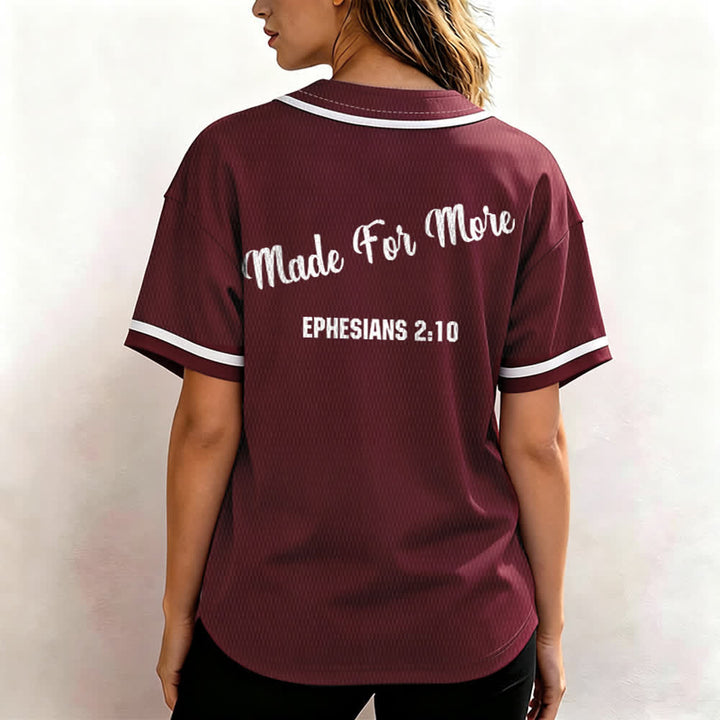 Maillot de baseball unisexe Christianartworkshop Made For More Éphésiens 2:10 - image 3
