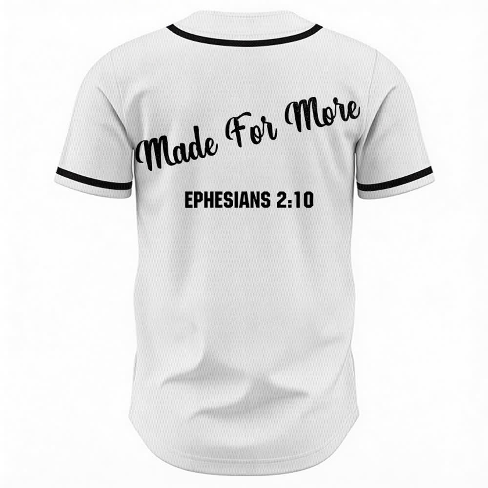 Maillot de baseball unisexe Christianartworkshop Made For More Éphésiens 2:10 - image 8