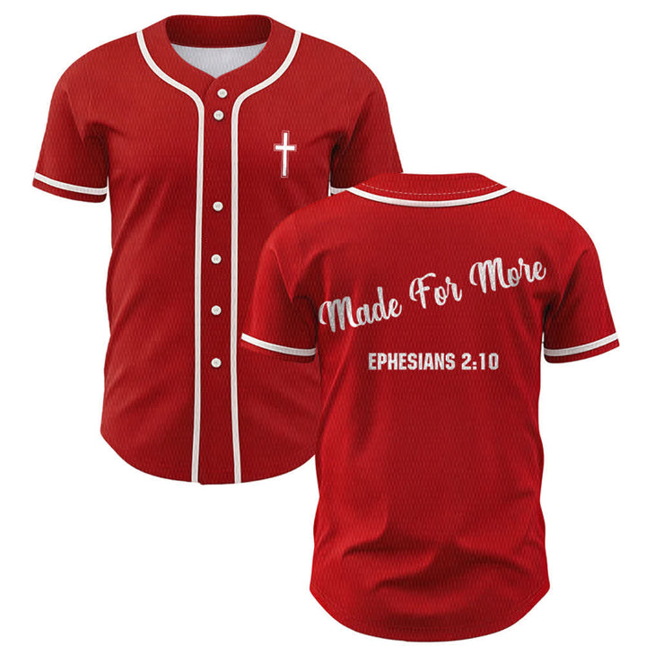 Maillot de baseball unisexe Christianartworkshop Made For More Éphésiens 2:10 - Rouge - 5XL - image 21