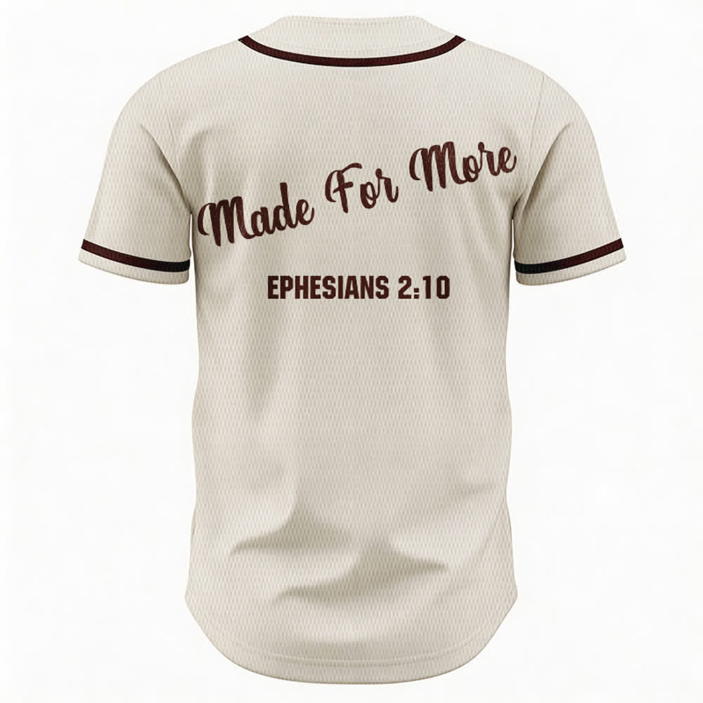 Maillot de baseball unisexe Christianartworkshop Made For More Éphésiens 2:10 - image 50