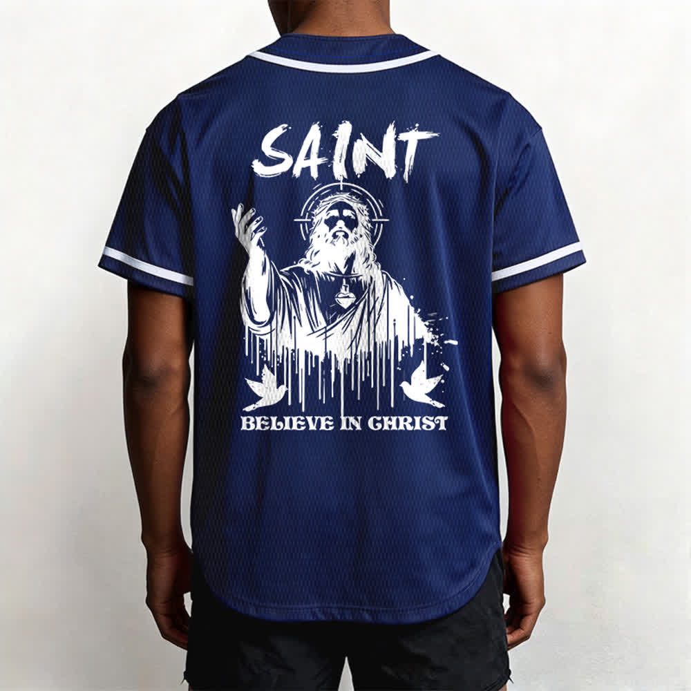 Maillot de baseball unisexe Christianartworkshop Saint Believe In Christ - image 40