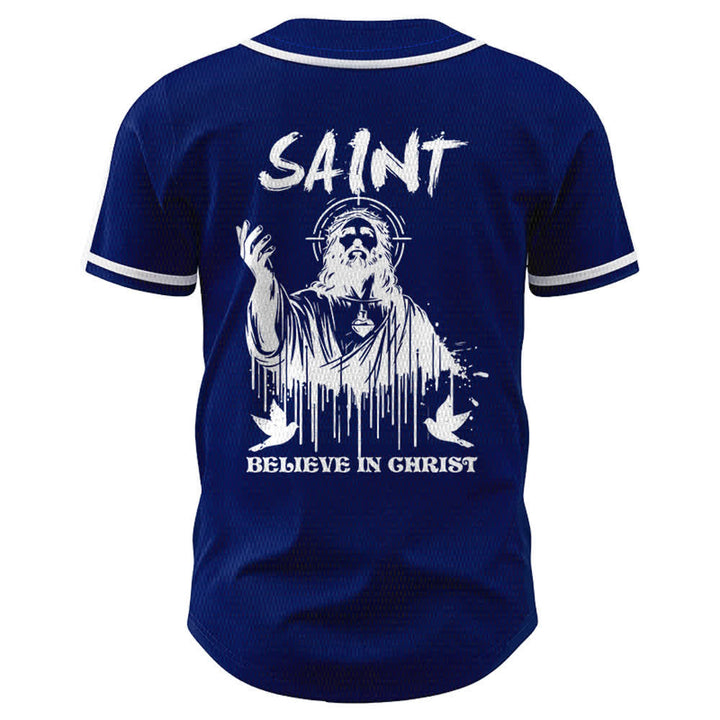 Maillot de baseball unisexe Christianartworkshop Saint Believe In Christ - image 36