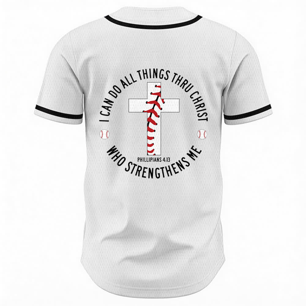 Christianartworkshop Philippiens 4:13 Maillot de baseball unisexe Je peux tout faire - image 8