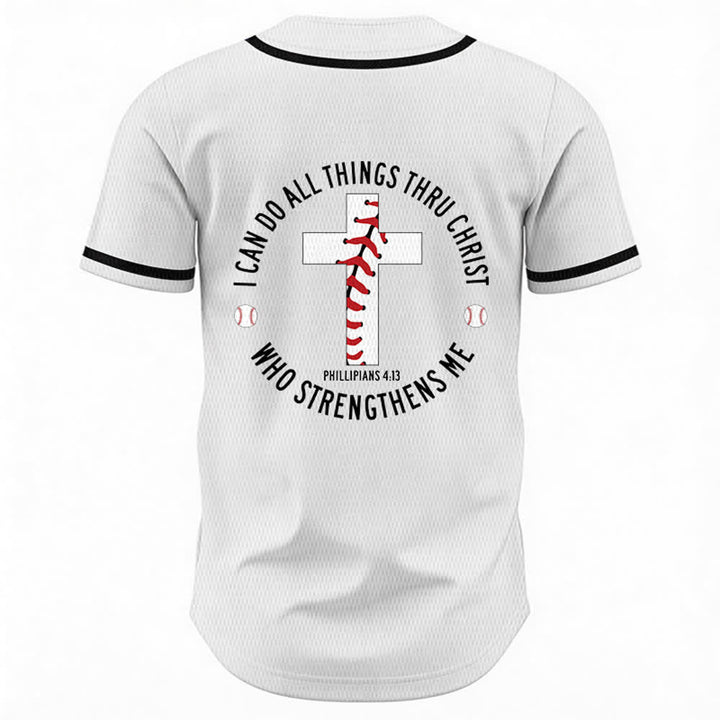 Christianartworkshop Philippiens 4:13 Maillot de baseball unisexe Je peux tout faire - image 8