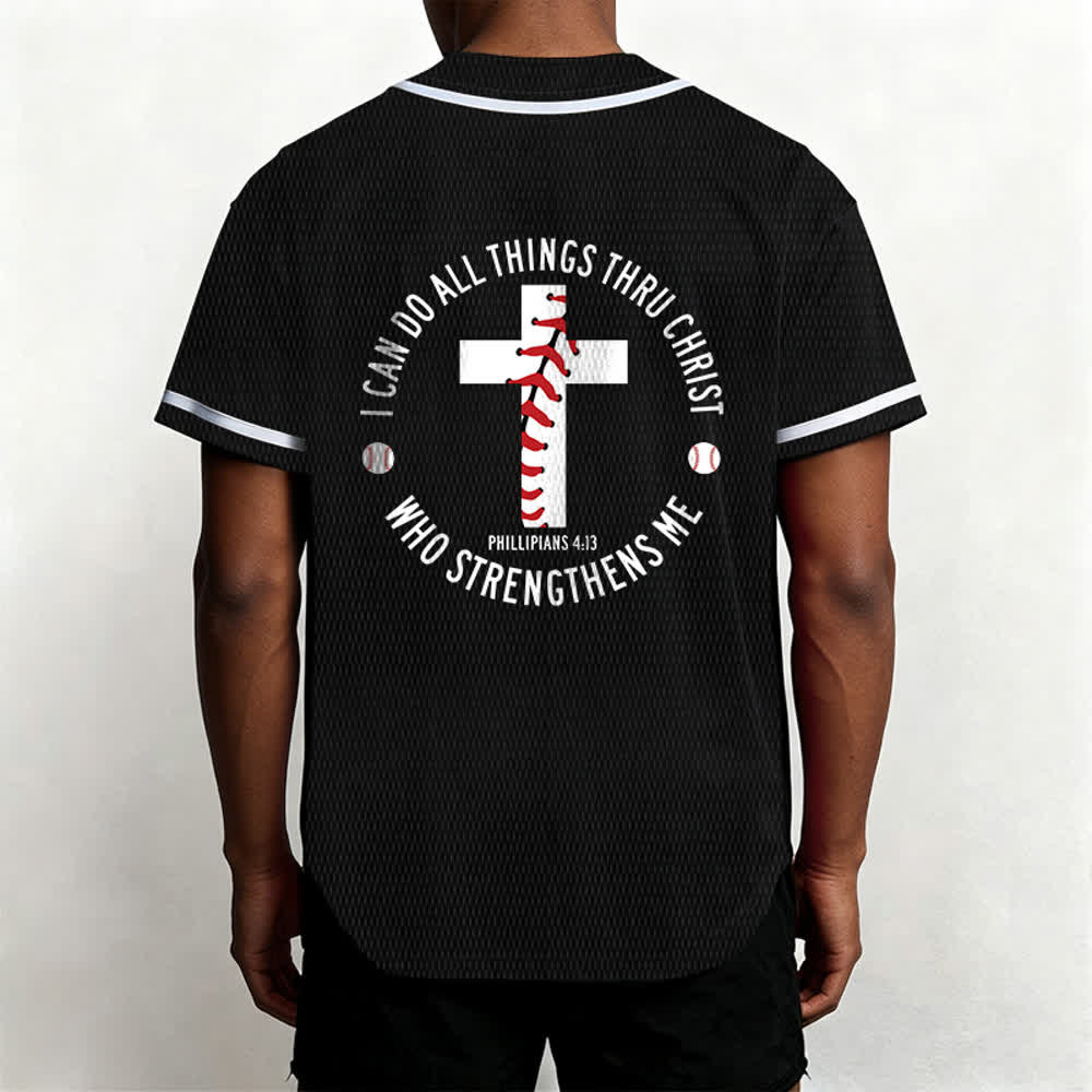 Christianartworkshop Philippiens 4:13 Maillot de baseball unisexe Je peux tout faire - image 17
