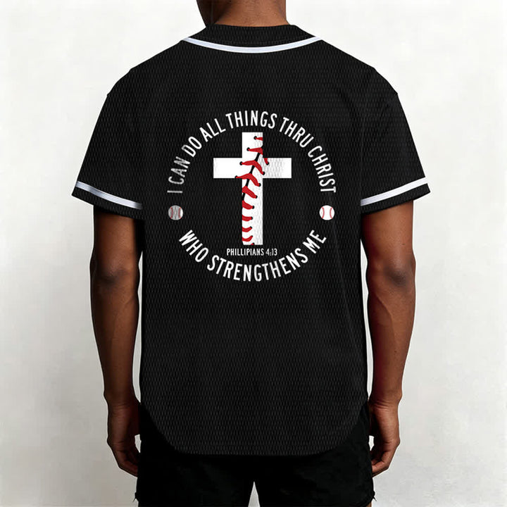 Christianartworkshop Philippiens 4:13 Maillot de baseball unisexe Je peux tout faire - image 17