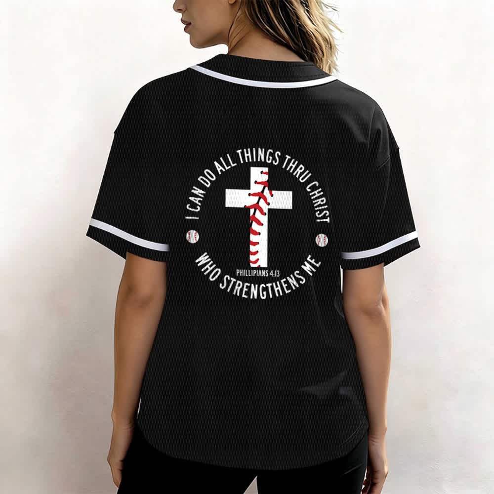 Christianartworkshop Philippiens 4:13 Maillot de baseball unisexe Je peux tout faire - image 18