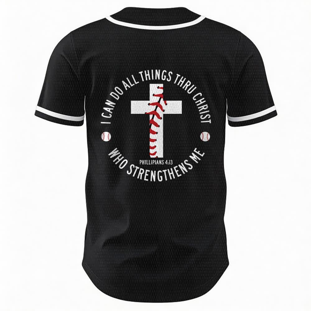 Christianartworkshop Philippiens 4:13 Maillot de baseball unisexe Je peux tout faire - image 15