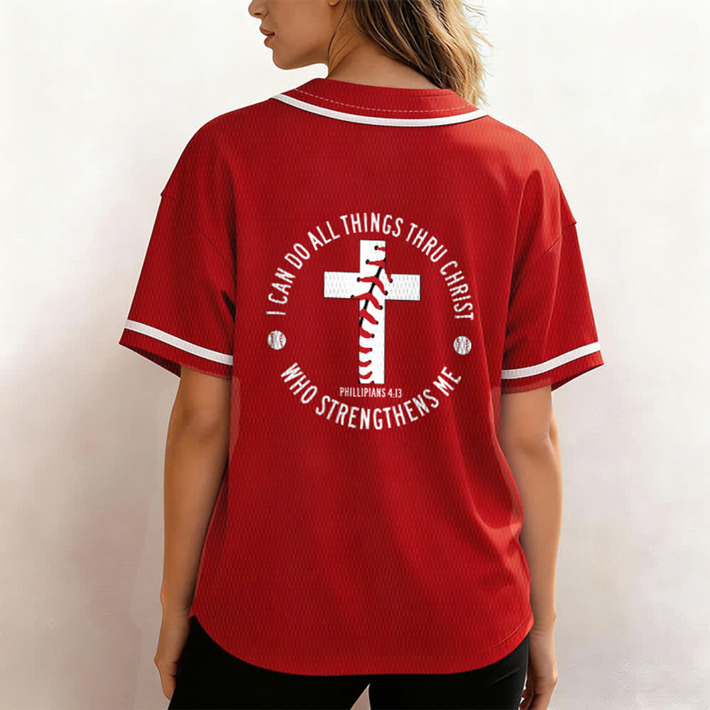 Christianartworkshop Philippiens 4:13 Maillot de baseball unisexe Je peux tout faire - image 24