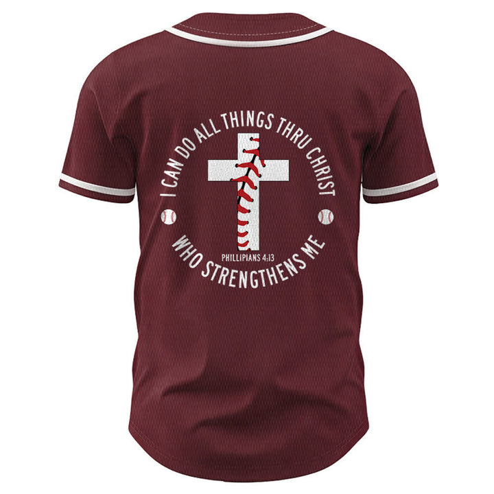 Christianartworkshop Philippiens 4:13 Maillot de baseball unisexe Je peux tout faire - image 29