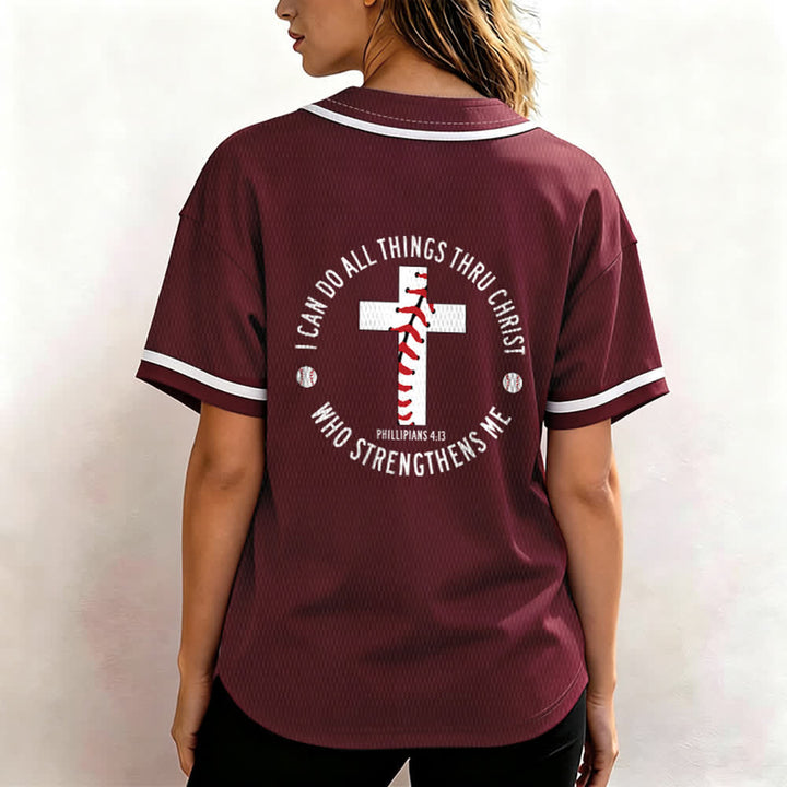 Christianartworkshop Philippiens 4:13 Maillot de baseball unisexe Je peux tout faire - image 31