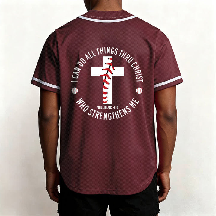 Christianartworkshop Philippiens 4:13 Maillot de baseball unisexe Je peux tout faire - image 33
