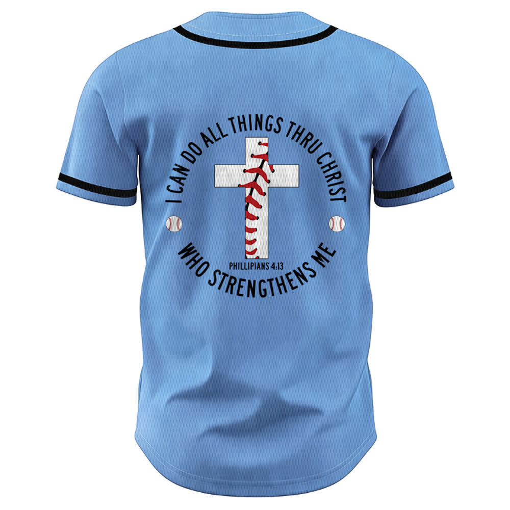 Christianartworkshop Philippiens 4:13 Maillot de baseball unisexe Je peux tout faire - image 36