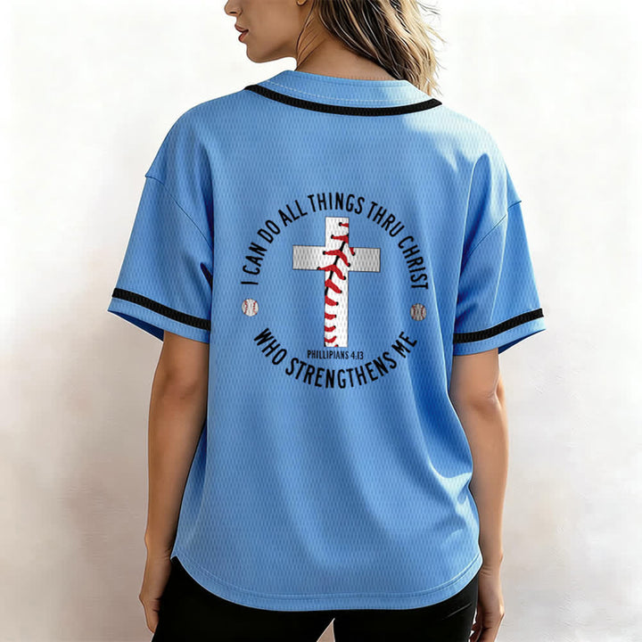 Christianartworkshop Philippiens 4:13 Maillot de baseball unisexe Je peux tout faire - image 38